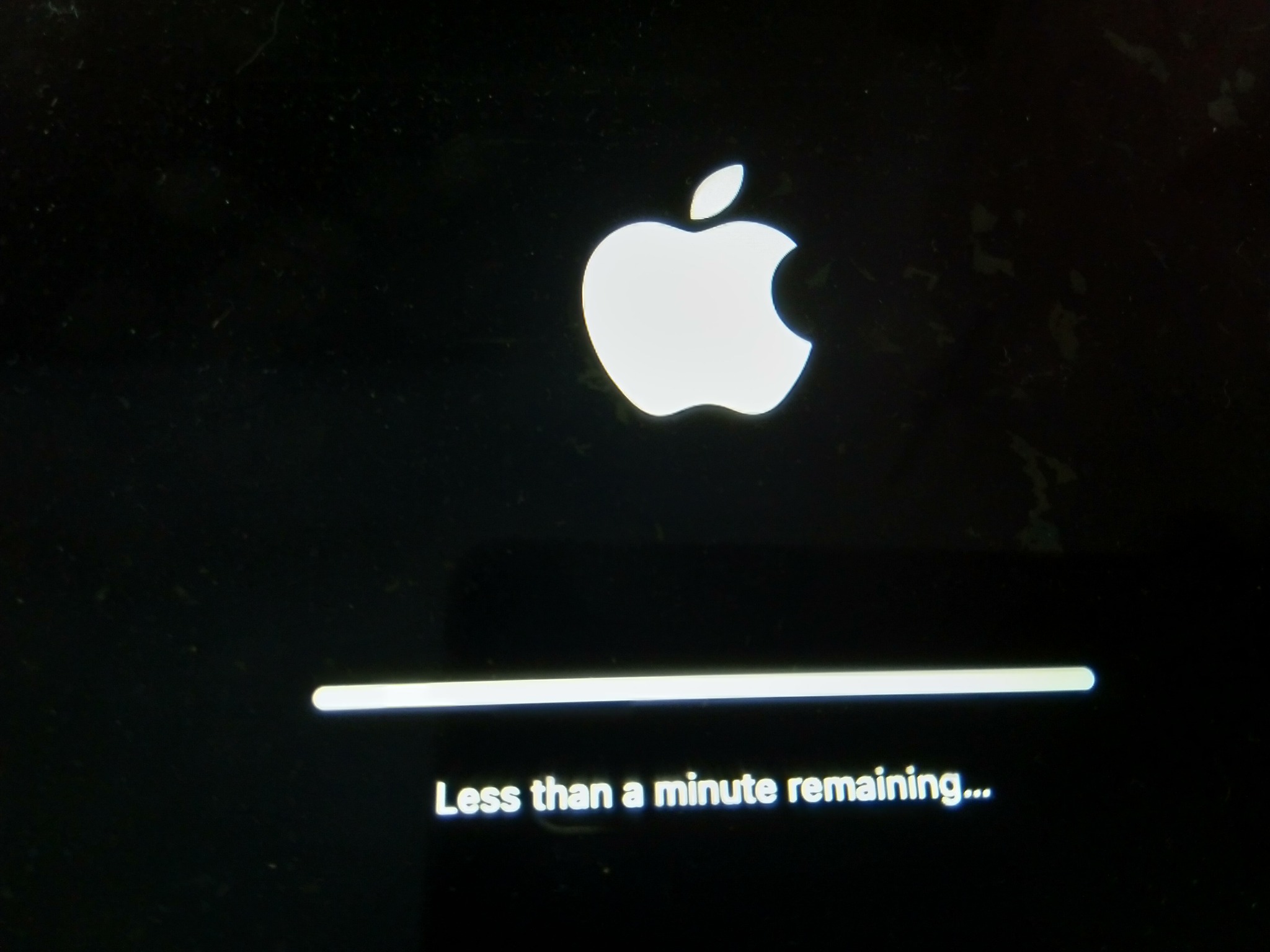 Less than a minute remaining